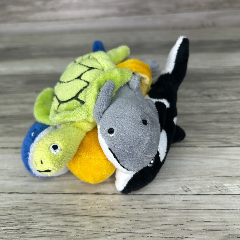 Ikea Ocean Sea Animals Plush Toy Set BLÅVINGAD Octopus Whale Turtle Shark 3"